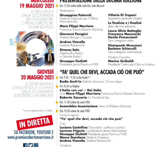 PREMIO MORRIONE - DECENNALE - 19/20 MAGGIO